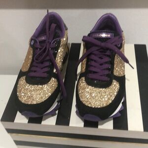Dolce & Gabbana Purple/Gold Glitter Sneaker